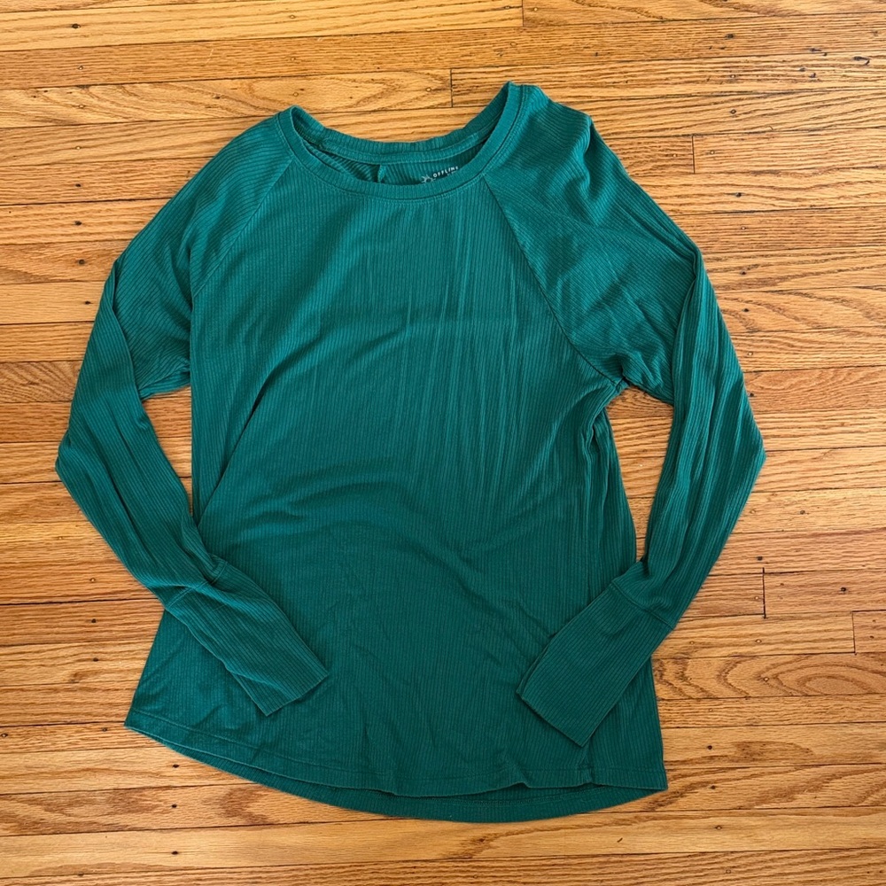 Aerie Green Long Sleeve Tee